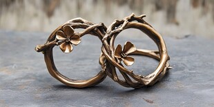 铜雕花环
