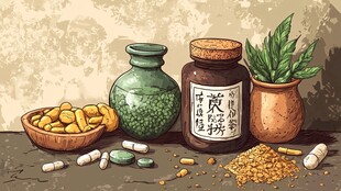 药物食品插画