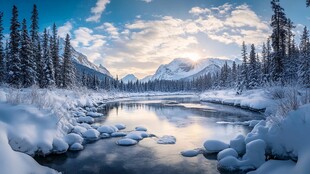 唯美雪景风光