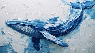 3d鲸鱼壁画