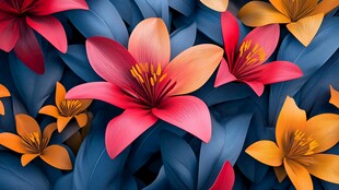 3d立体花壁纸