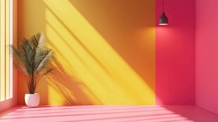 黄色室内暖光太阳光