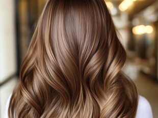 棕黄色头发反光