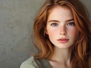 雀斑美人图片