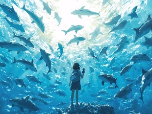 海底世界唯美女孩