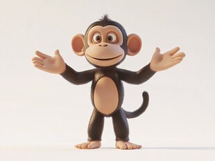 猴先生做邀请手势头像