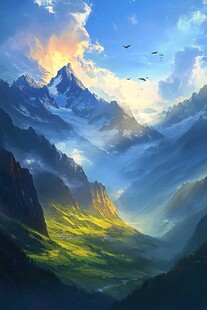 宽屏风景画