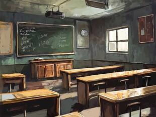 教室插画