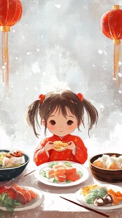 新年小朋友食品美食