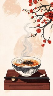 一碗面插画