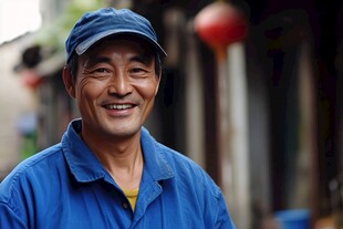 穿工作服的大叔