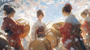 伎乐少女演奏场面