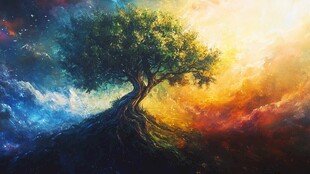 神秘梦幻的大树