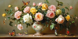 3d立体花卉油画