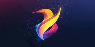 渐变插画logo