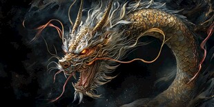 高清唯美双龙戏珠