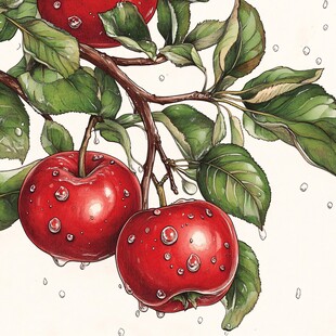 山楂插画手绘