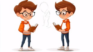 男生卡通形象设计