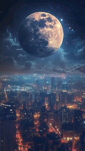 蓝月夜梦幻唯美奇幻