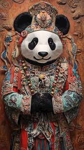 火锅熊猫京剧创意广告