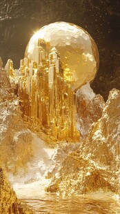 外星球幻想场景插画