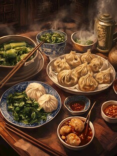 传统美食场景