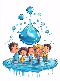 原创卡通水滴形象