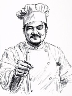 男厨师插画