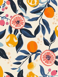 砂糖橘插画设计