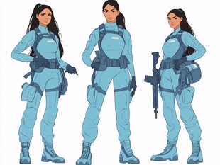 卡通女战士人设