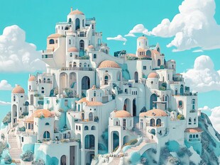 湄洲岛插画