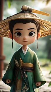 q版毛南族男孩