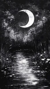 星月河幻想插画