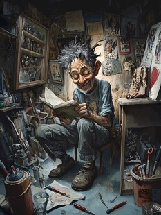 夸张人物插画