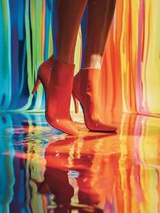 唯美高跟鞋橱窗