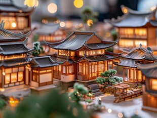 传统建筑微缩模型