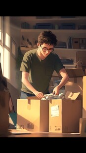 手绘追光的少年