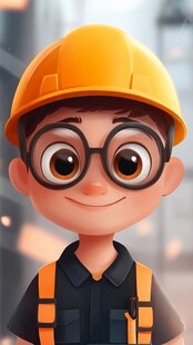 卡通开心工匠头像