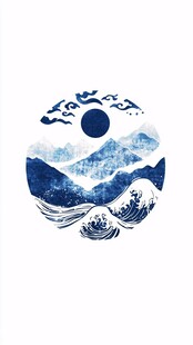 日式海浪logo