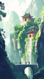 雁荡山插画