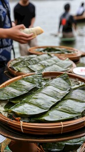 蒸叶叶粑粑特写