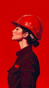 女石油工人速写