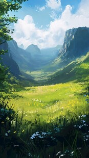 草地原画