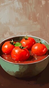 冰糖小番茄插画