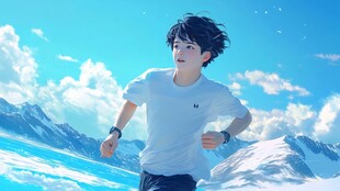 自由奔跑的少年