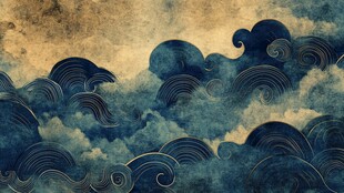 彩云海水纹