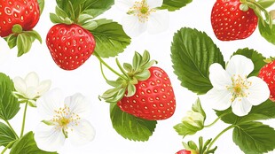手绘草莓壁纸