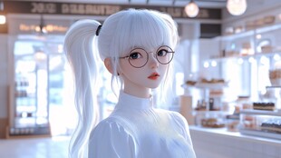 奶茶店小姐姐