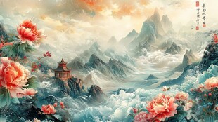 富贵典雅古风山水