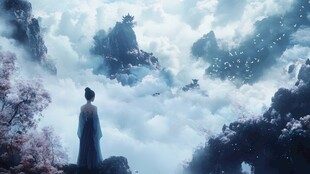 古风人像水墨山水